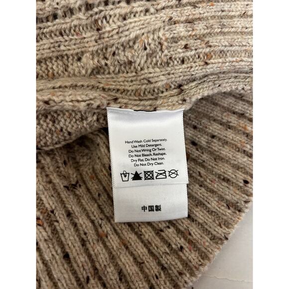 Eddie Bauer Women’s Wool & Cashmere Blend Hooded Cable Knit Fisherman Sweater XL - Picture 13 of 13